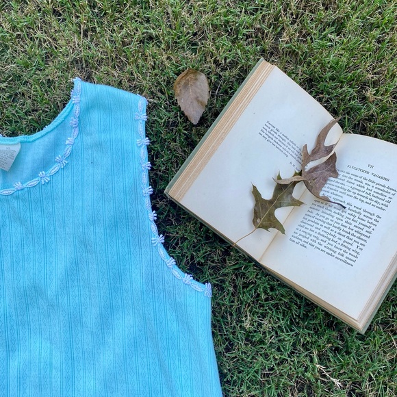 Y2K VTG Mint Green Cropped Cami Scalloped Trim XL Cottagecore Coquette Pastel - Picture 7 of 7